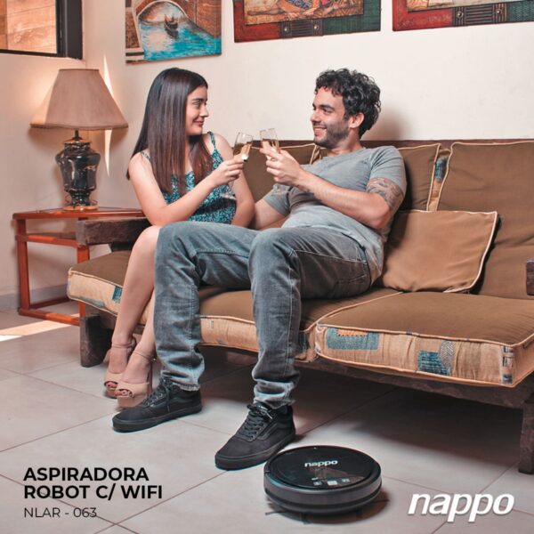 NAPPO ASPIRADORA ROBOT NLAR-063 C/WF NEGRA - Imagen 4